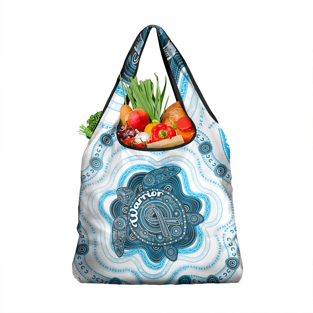 Prostate Cancer Awareness Month Grocery Bag Warrior Ribbon Turtle Dot Art Pattern