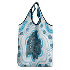 Prostate Cancer Awareness Month Grocery Bag Warrior Ribbon Turtle Dot Art Pattern