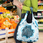 Prostate Cancer Awareness Month Grocery Bag Warrior Ribbon Turtle Dot Art Pattern