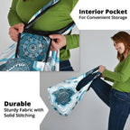 Prostate Cancer Awareness Month Grocery Bag Warrior Ribbon Turtle Dot Art Pattern