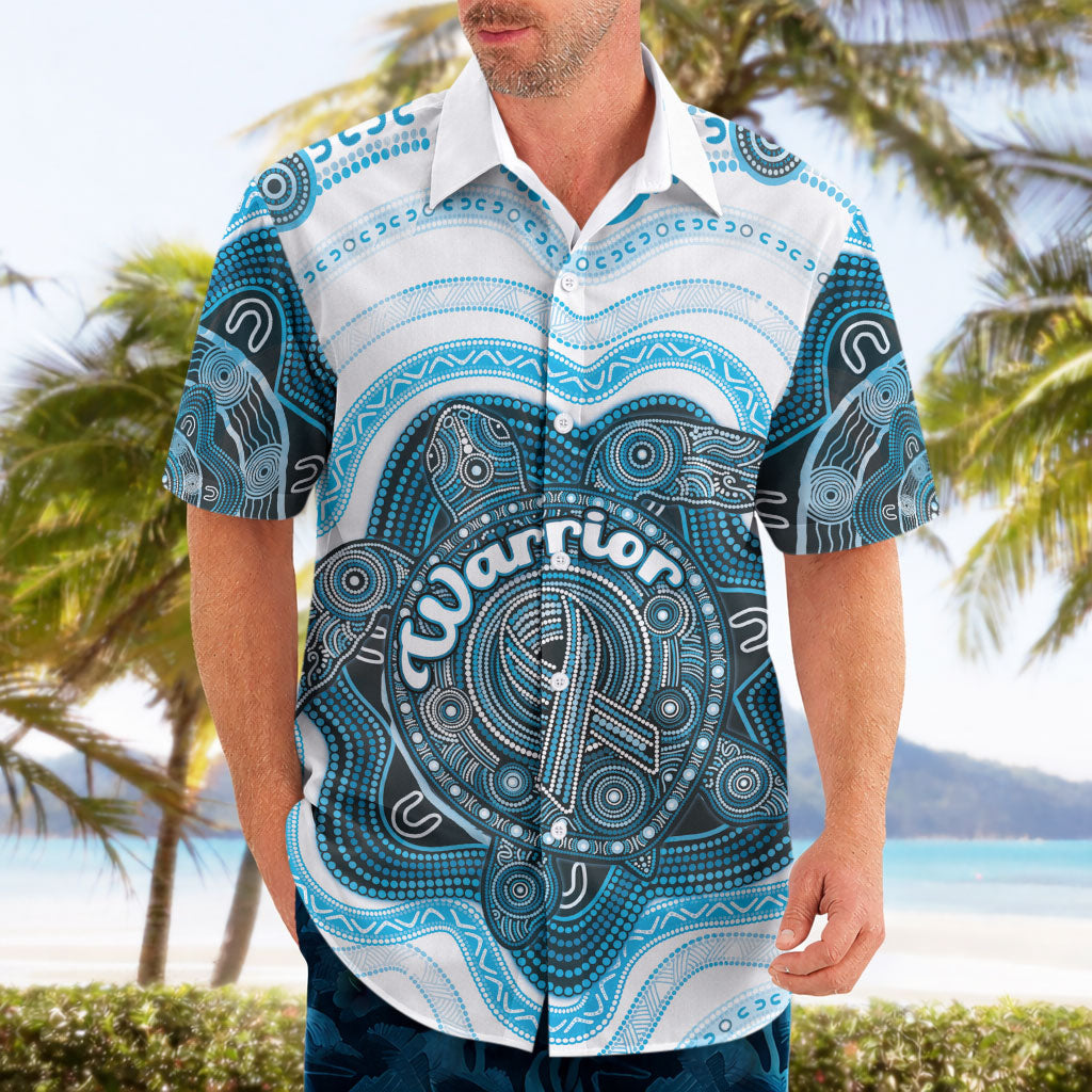 Personalised Prostate Cancer Awareness Month Hawaiian Shirt Warrior Ribbon Turtle Dot Art Pattern