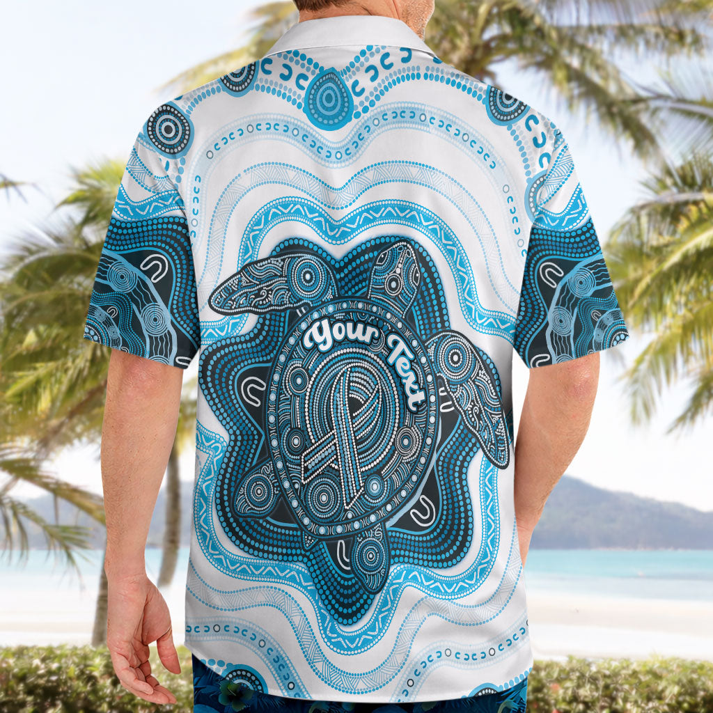 Personalised Prostate Cancer Awareness Month Hawaiian Shirt Warrior Ribbon Turtle Dot Art Pattern