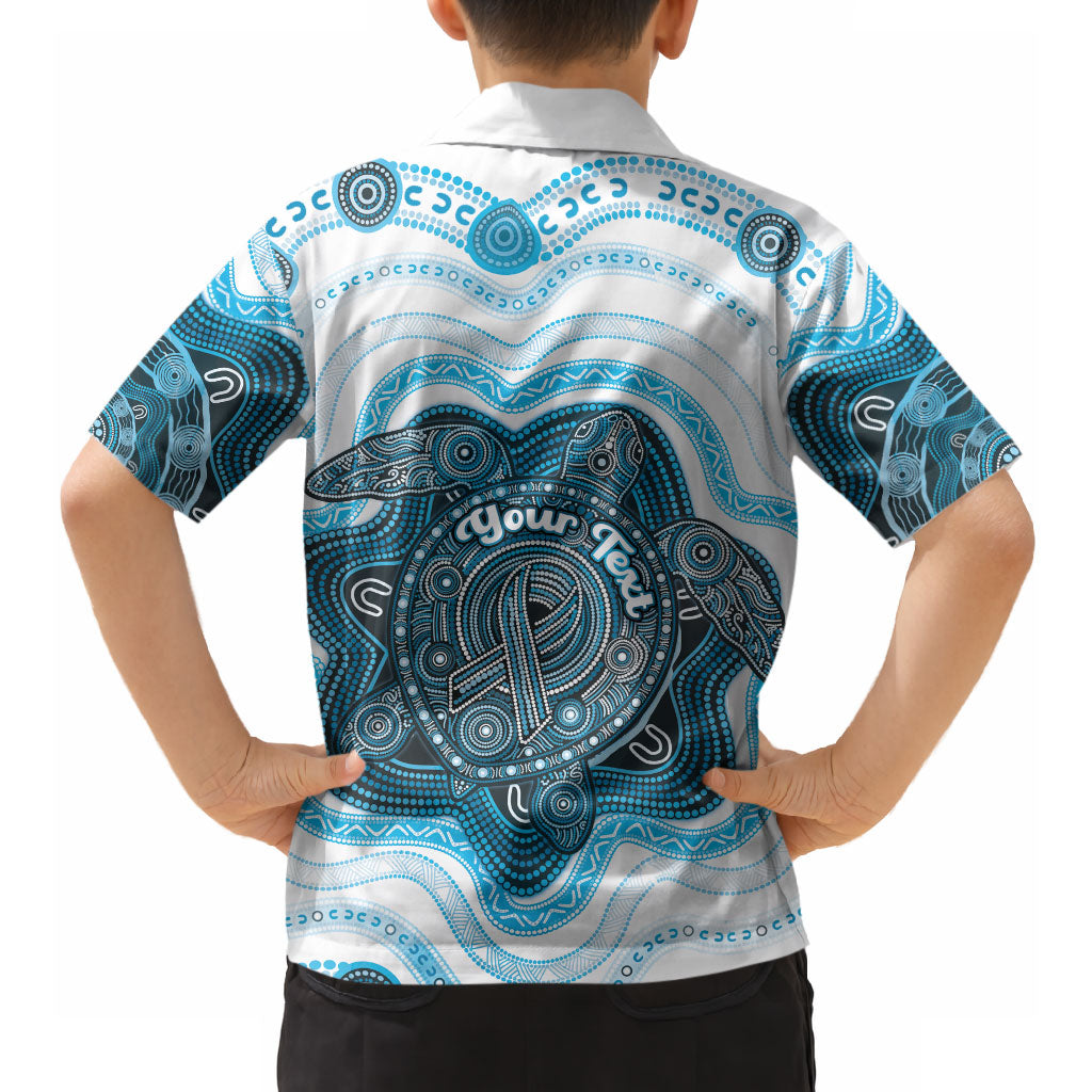 Personalised Prostate Cancer Awareness Month Hawaiian Shirt Warrior Ribbon Turtle Dot Art Pattern