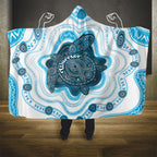 Prostate Cancer Awareness Month Hooded Blanket Warrior Ribbon Turtle Dot Art Pattern