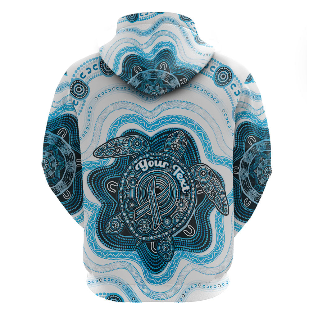 Personalised Prostate Cancer Awareness Month Hoodie Warrior Ribbon Turtle Dot Art Pattern