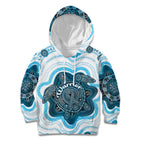 Personalised Prostate Cancer Awareness Month Kid Hoodie Warrior Ribbon Turtle Dot Art Pattern