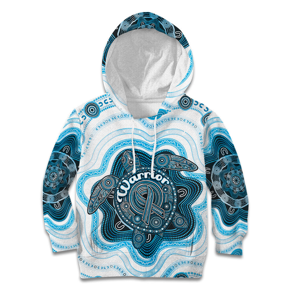 Personalised Prostate Cancer Awareness Month Kid Hoodie Warrior Ribbon Turtle Dot Art Pattern