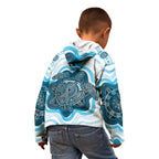 Personalised Prostate Cancer Awareness Month Kid Hoodie Warrior Ribbon Turtle Dot Art Pattern