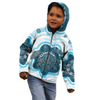 Personalised Prostate Cancer Awareness Month Kid Hoodie Warrior Ribbon Turtle Dot Art Pattern
