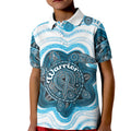 Personalised Prostate Cancer Awareness Month Kid Polo Shirt Warrior Ribbon Turtle Dot Art Pattern