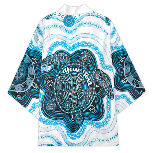 Personalised Prostate Cancer Awareness Month Kimono Warrior Ribbon Turtle Dot Art Pattern
