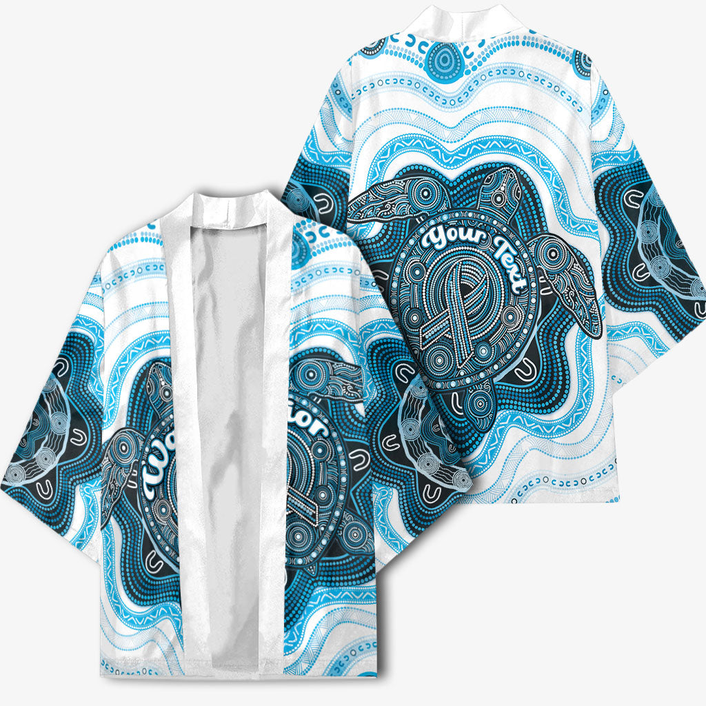 Personalised Prostate Cancer Awareness Month Kimono Warrior Ribbon Turtle Dot Art Pattern