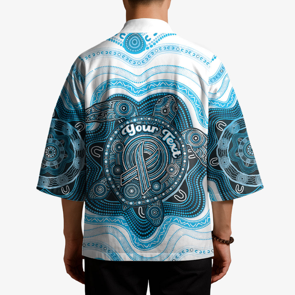 Personalised Prostate Cancer Awareness Month Kimono Warrior Ribbon Turtle Dot Art Pattern
