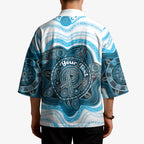 Personalised Prostate Cancer Awareness Month Kimono Warrior Ribbon Turtle Dot Art Pattern