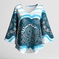 Personalised Prostate Cancer Awareness Month Kimono Sleeve Blouse Warrior Ribbon Turtle Dot Art Pattern