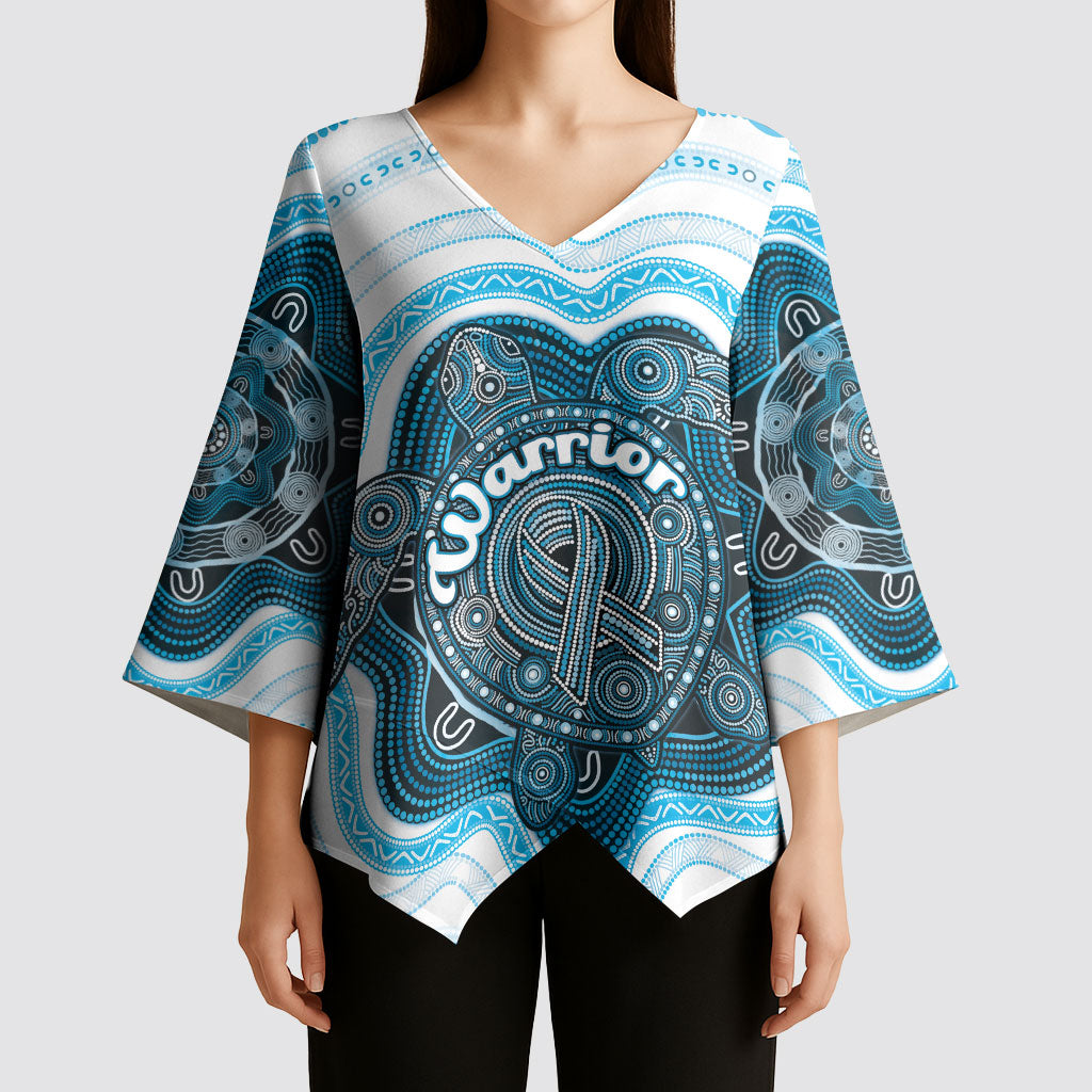 Personalised Prostate Cancer Awareness Month Kimono Sleeve Blouse Warrior Ribbon Turtle Dot Art Pattern