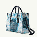 Prostate Cancer Awareness Month Leather Bag Warrior Ribbon Turtle Dot Art Pattern