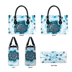 Prostate Cancer Awareness Month Leather Bag Warrior Ribbon Turtle Dot Art Pattern