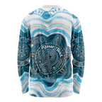 Personalised Prostate Cancer Awareness Month Long Sleeve Shirt Warrior Ribbon Turtle Dot Art Pattern