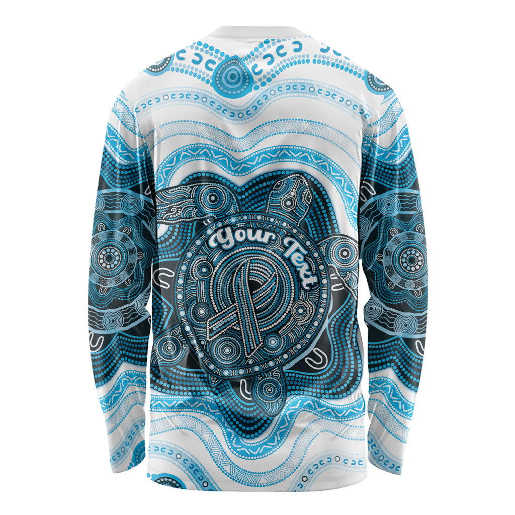 Personalised Prostate Cancer Awareness Month Long Sleeve Shirt Warrior Ribbon Turtle Dot Art Pattern
