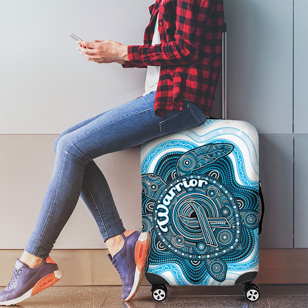 Prostate Cancer Awareness Month Luggage Cover Warrior Ribbon Turtle Dot Art Pattern