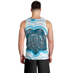 Personalised Prostate Cancer Awareness Month Men Tank Top Warrior Ribbon Turtle Dot Art Pattern