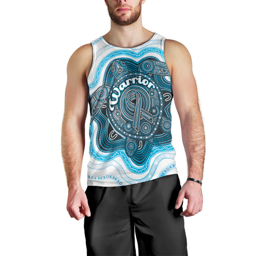 Personalised Prostate Cancer Awareness Month Men Tank Top Warrior Ribbon Turtle Dot Art Pattern