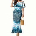 Personalised Prostate Cancer Awareness Month Mermaid Dress Warrior Ribbon Turtle Dot Art Pattern