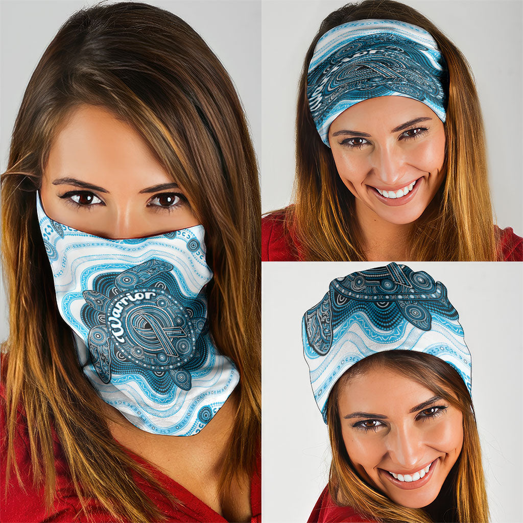 Prostate Cancer Awareness Month Neck Gaiter Warrior Ribbon Turtle Dot Art Pattern
