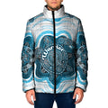 Personalised Prostate Cancer Awareness Month Padded Jacket Warrior Ribbon Turtle Dot Art Pattern