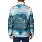 Personalised Prostate Cancer Awareness Month Padded Jacket Warrior Ribbon Turtle Dot Art Pattern