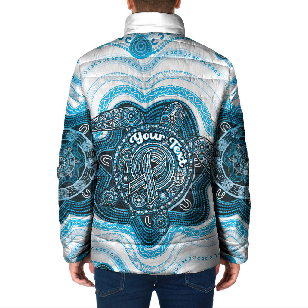 Personalised Prostate Cancer Awareness Month Padded Jacket Warrior Ribbon Turtle Dot Art Pattern