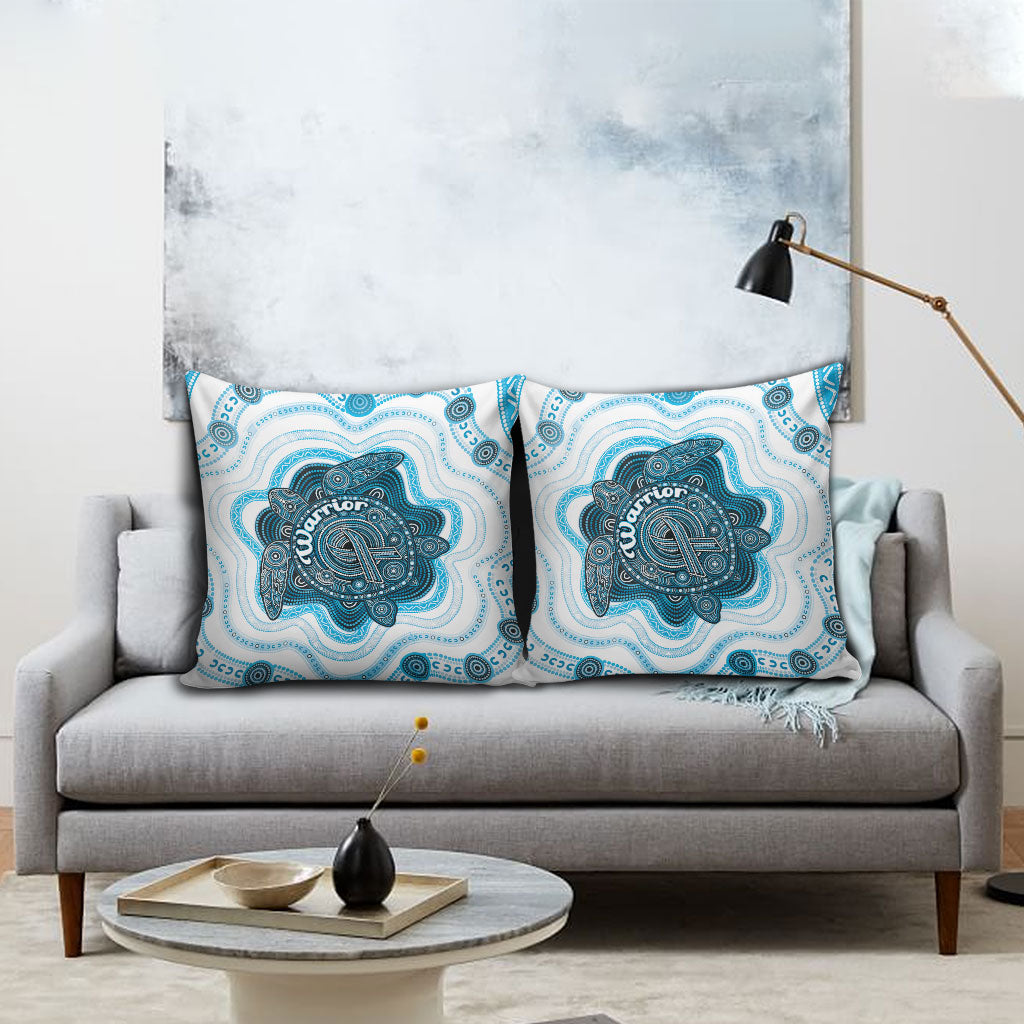 Prostate Cancer Awareness Month Pillow Cover Warrior Ribbon Turtle Dot Art Pattern