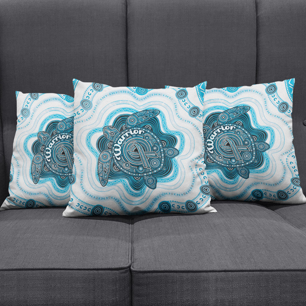 Prostate Cancer Awareness Month Pillow Cover Warrior Ribbon Turtle Dot Art Pattern