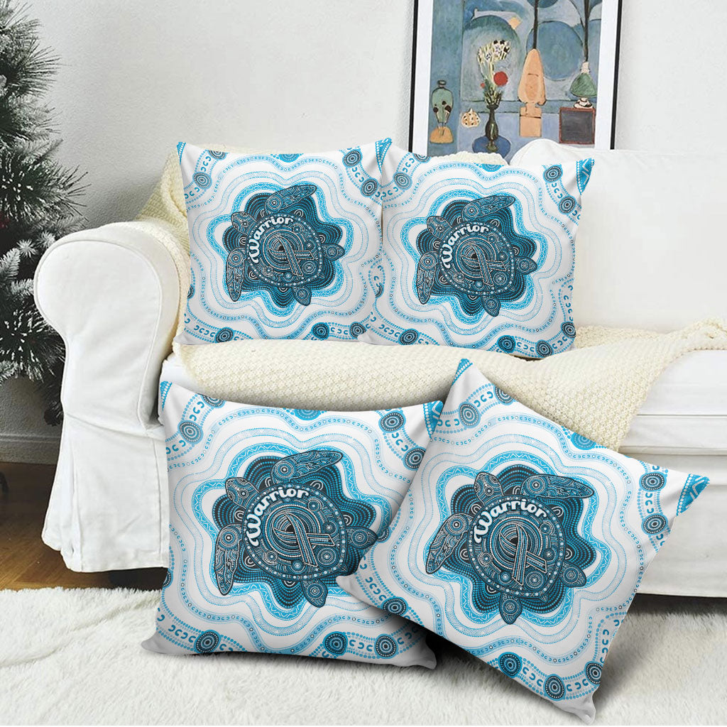 Prostate Cancer Awareness Month Pillow Cover Warrior Ribbon Turtle Dot Art Pattern