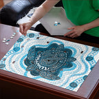 Prostate Cancer Awareness Month Puzzle Warrior Ribbon Turtle Dot Art Pattern
