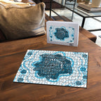 Prostate Cancer Awareness Month Puzzle Warrior Ribbon Turtle Dot Art Pattern