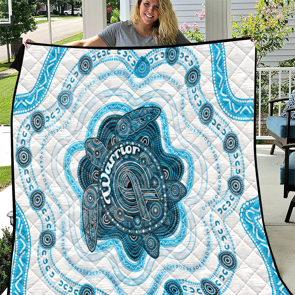 Prostate Cancer Awareness Month Quilt Warrior Ribbon Turtle Dot Art Pattern
