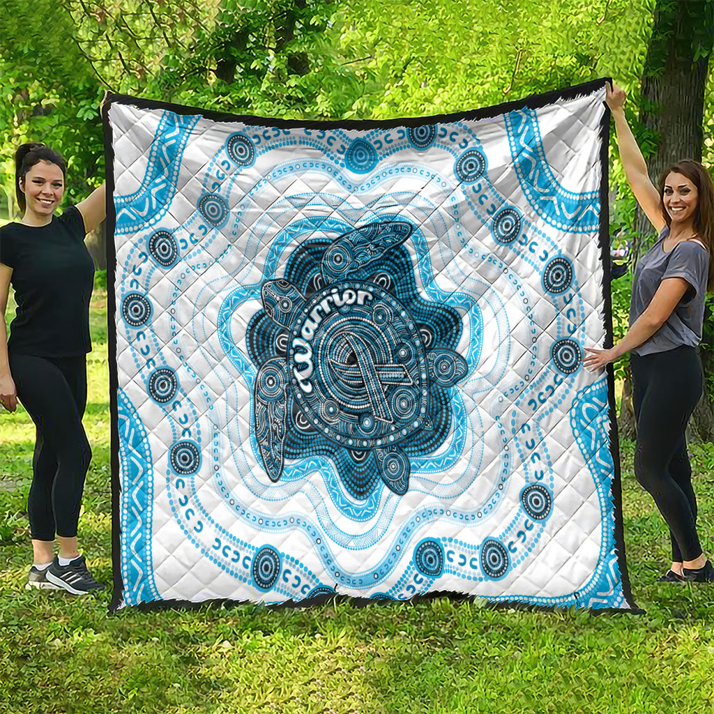 Prostate Cancer Awareness Month Quilt Warrior Ribbon Turtle Dot Art Pattern