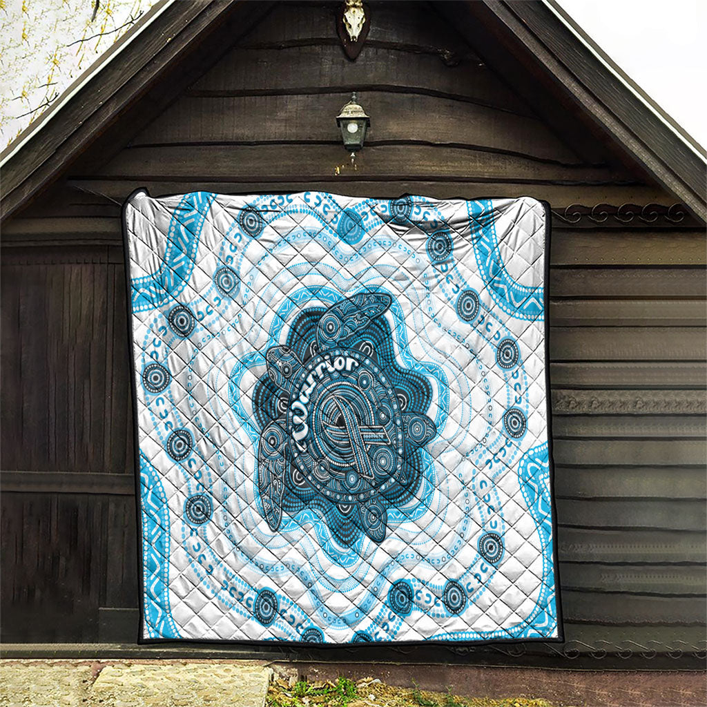 Prostate Cancer Awareness Month Quilt Warrior Ribbon Turtle Dot Art Pattern