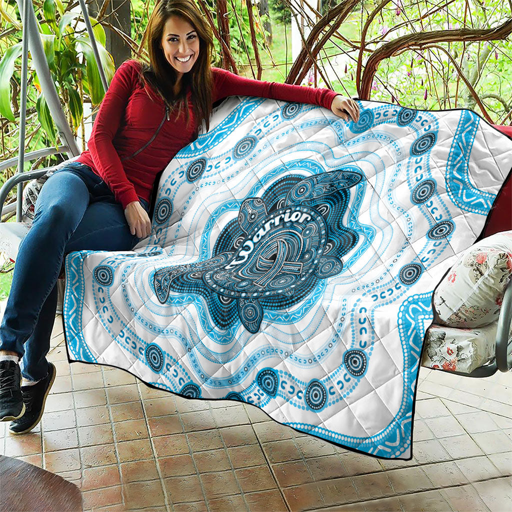 Prostate Cancer Awareness Month Quilt Warrior Ribbon Turtle Dot Art Pattern