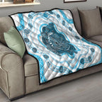 Prostate Cancer Awareness Month Quilt Warrior Ribbon Turtle Dot Art Pattern