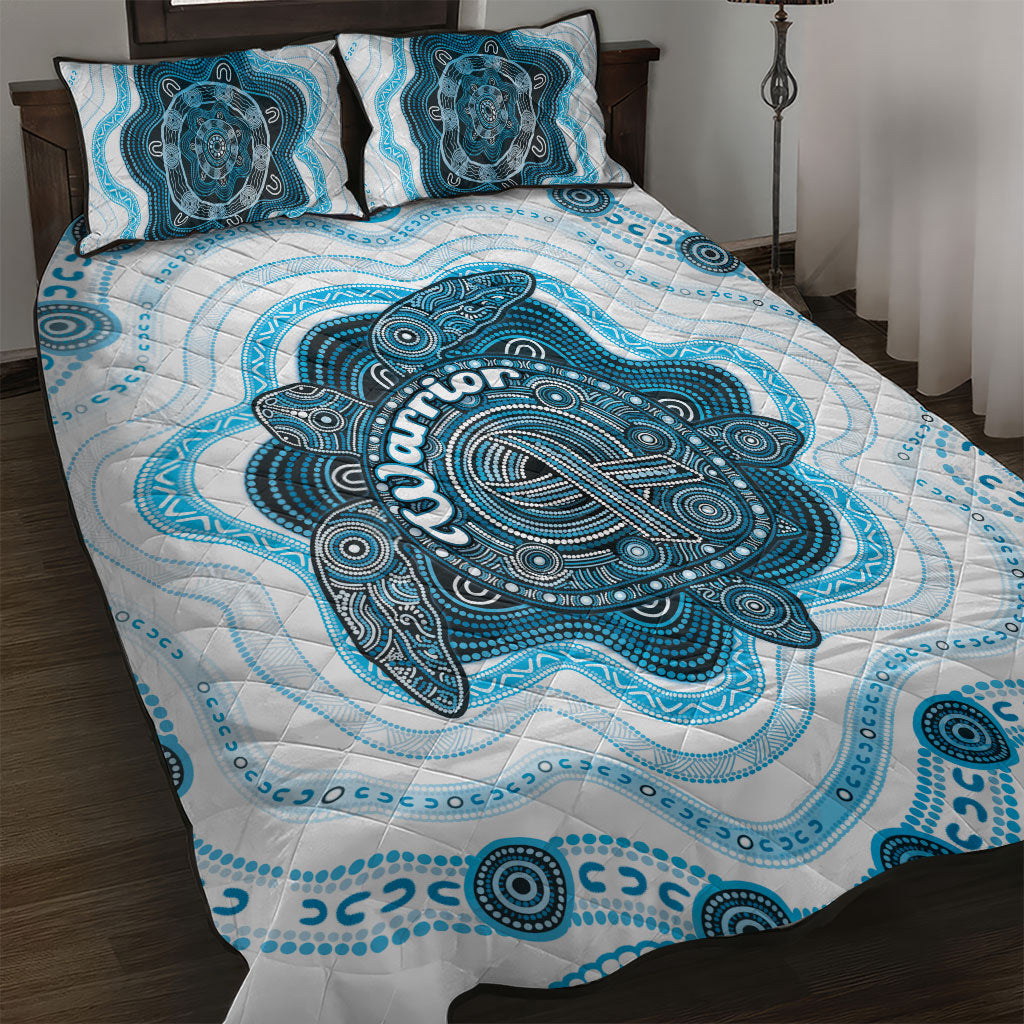 Prostate Cancer Awareness Month Quilt Bed Set Warrior Ribbon Turtle Dot Art Pattern