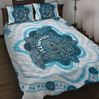 Prostate Cancer Awareness Month Quilt Bed Set Warrior Ribbon Turtle Dot Art Pattern