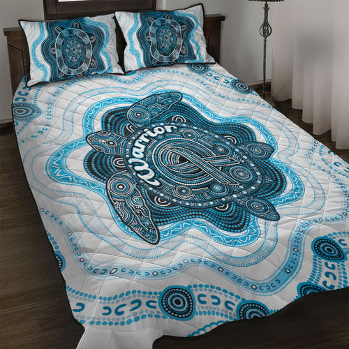 Prostate Cancer Awareness Month Quilt Bed Set Warrior Ribbon Turtle Dot Art Pattern