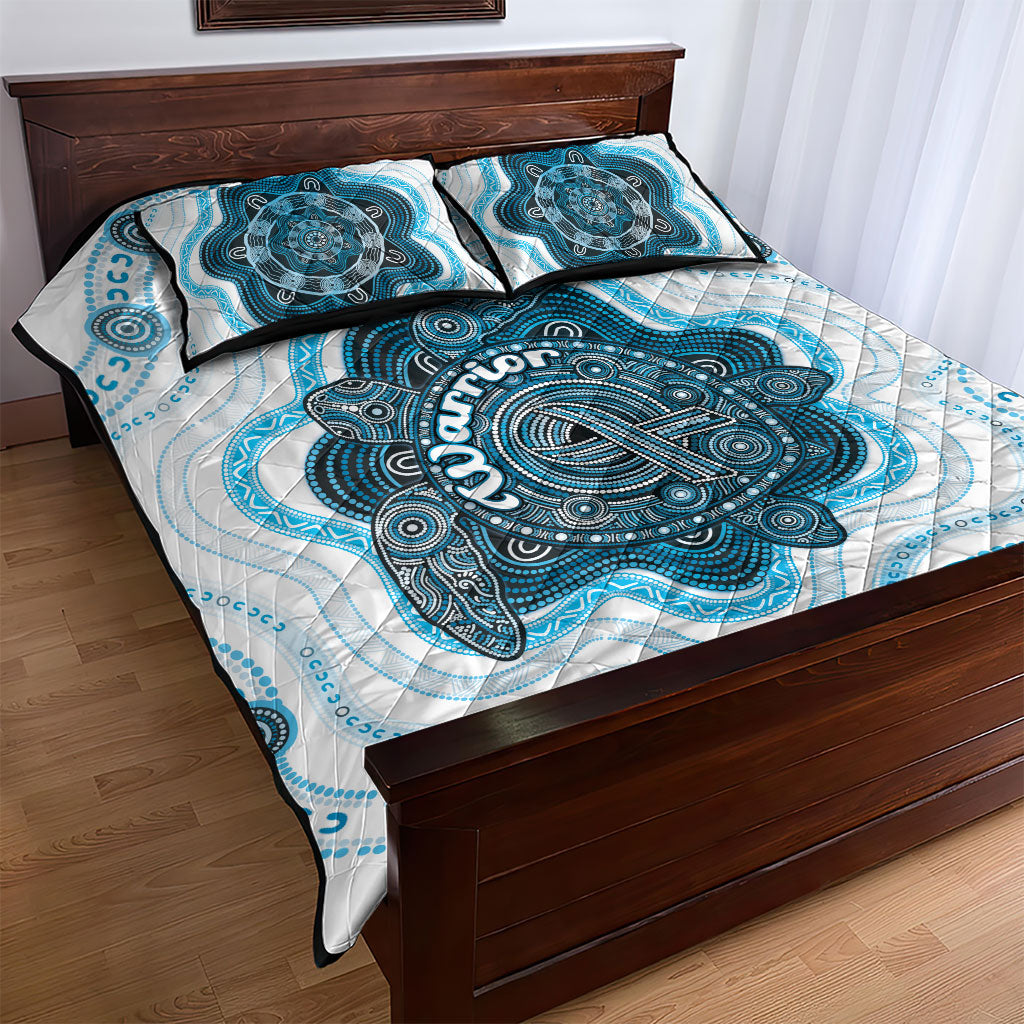 Prostate Cancer Awareness Month Quilt Bed Set Warrior Ribbon Turtle Dot Art Pattern