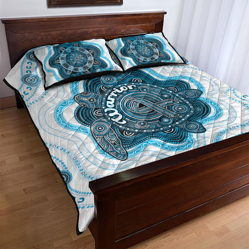 Prostate Cancer Awareness Month Quilt Bed Set Warrior Ribbon Turtle Dot Art Pattern