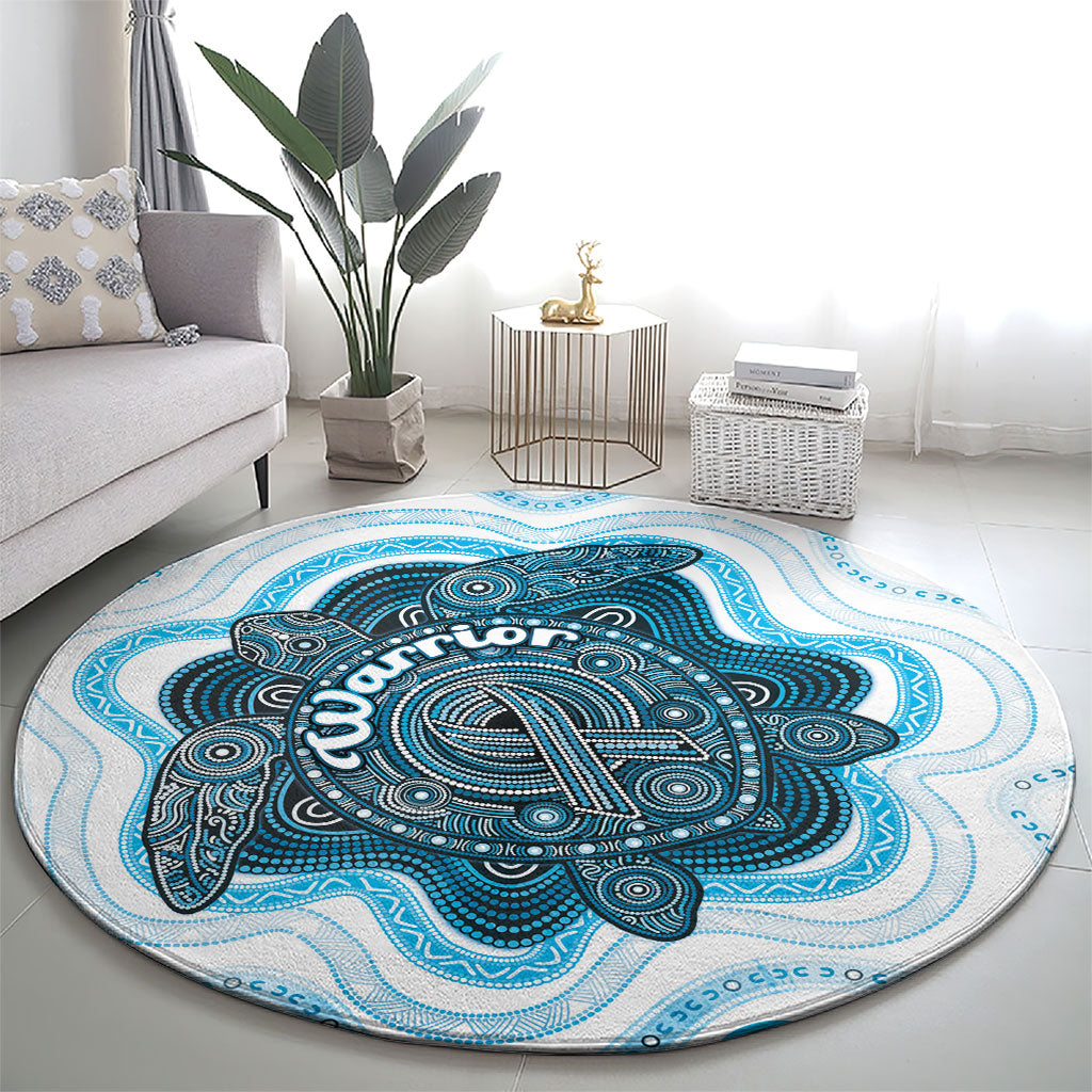 Prostate Cancer Awareness Month Round Carpet Warrior Ribbon Turtle Dot Art Pattern