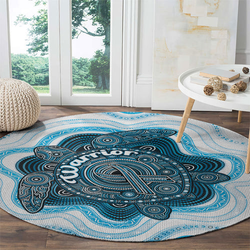 Prostate Cancer Awareness Month Round Carpet Warrior Ribbon Turtle Dot Art Pattern