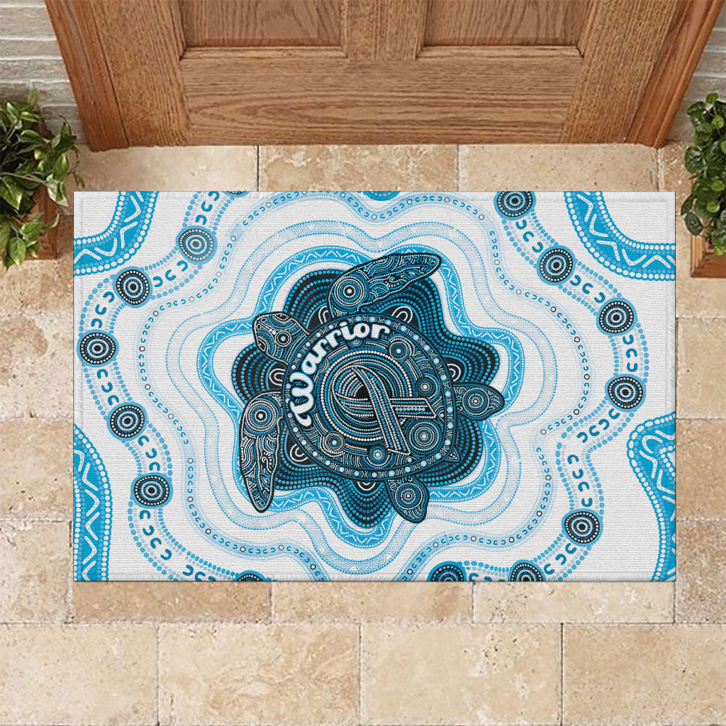 Prostate Cancer Awareness Month Rubber Doormat Warrior Ribbon Turtle Dot Art Pattern